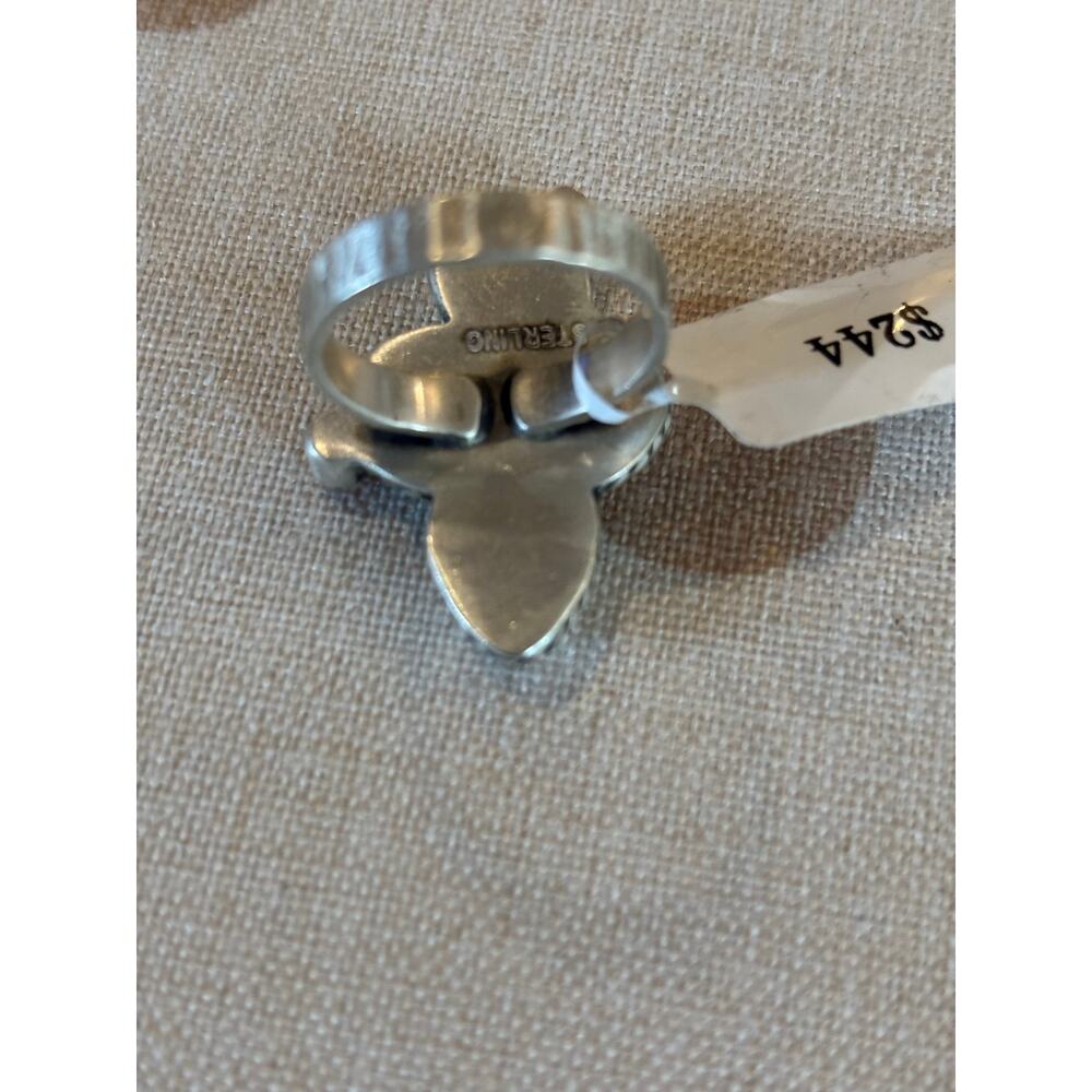 Paloma Turquoise Cactus Ring in Sterling Silver Adjustable - Picture 5 of 10